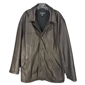 J🧥 J Crew Leather Jacket 🧥 Mens Large